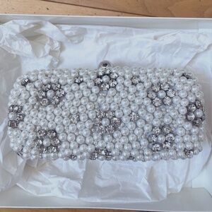 Pearl and crystal Bridal/ Special Occasion Clutch